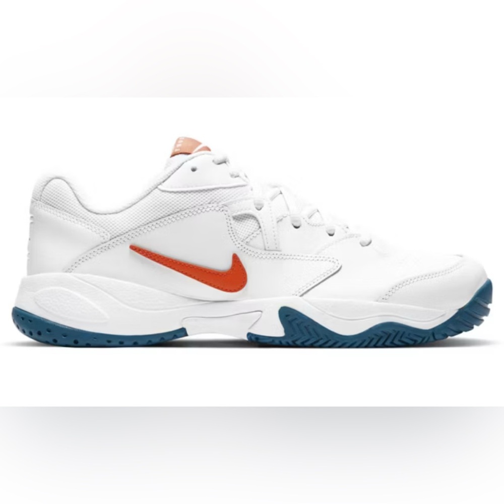 NikeCourt Lite 2 White/Green Abyss Mens Tennis Shoes - Sz. 9.5